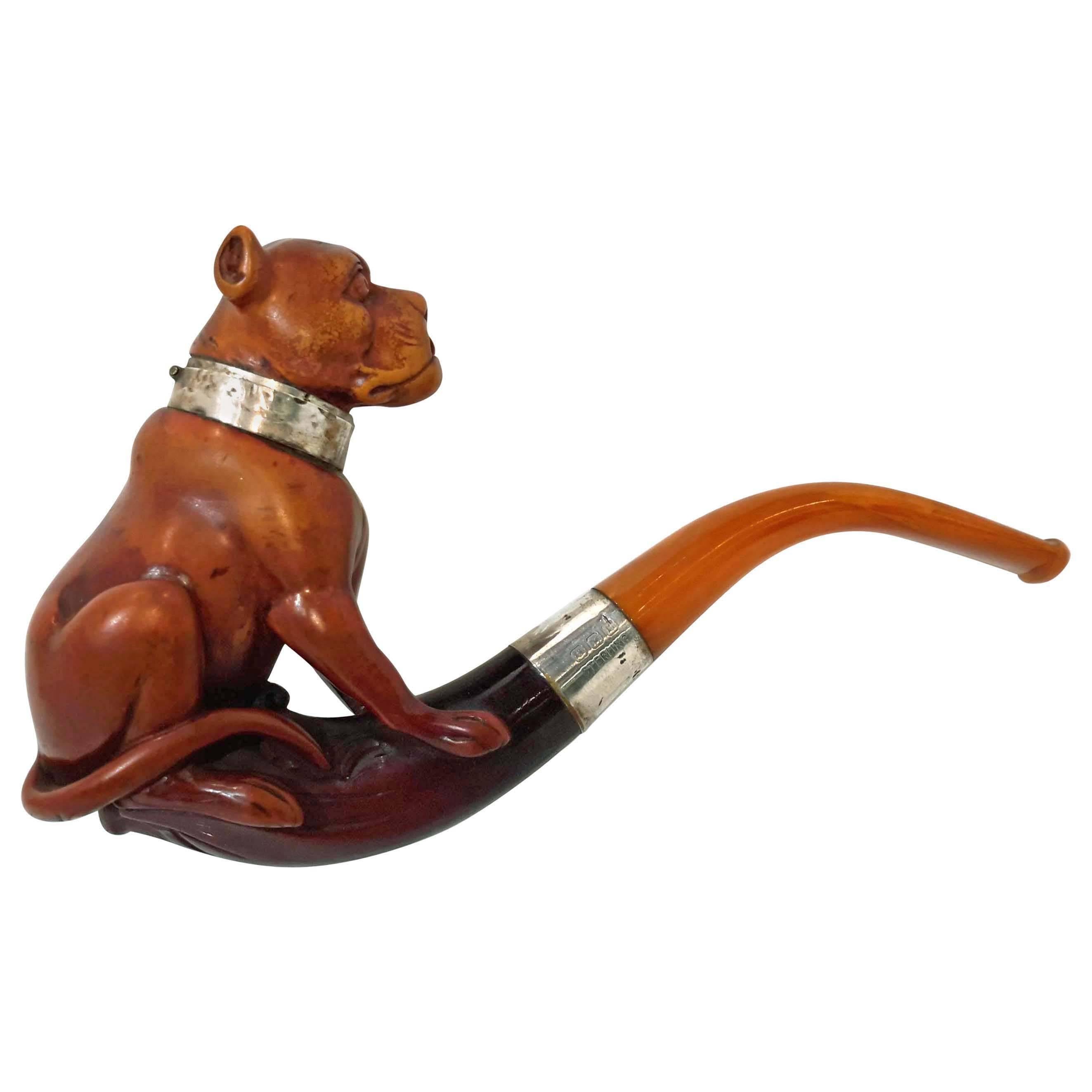 Rare Meerschaum Bulldog Pipe, circa 1900
