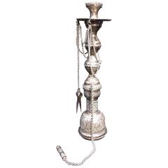 Solid Sterling Silver Decorative Water Pipe 'Hookah'