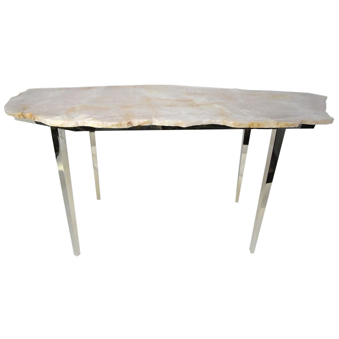 White Quartz Coffee Table For Sale at 1stDibs