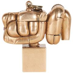 Miguel Berrocal Bronze Micro Maria Pendant, Spain, 1969-1973