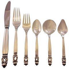 Acorn by Georg Jensen Sterling Silver Flatware Service 12 Dinner Set 74 Pieces 6