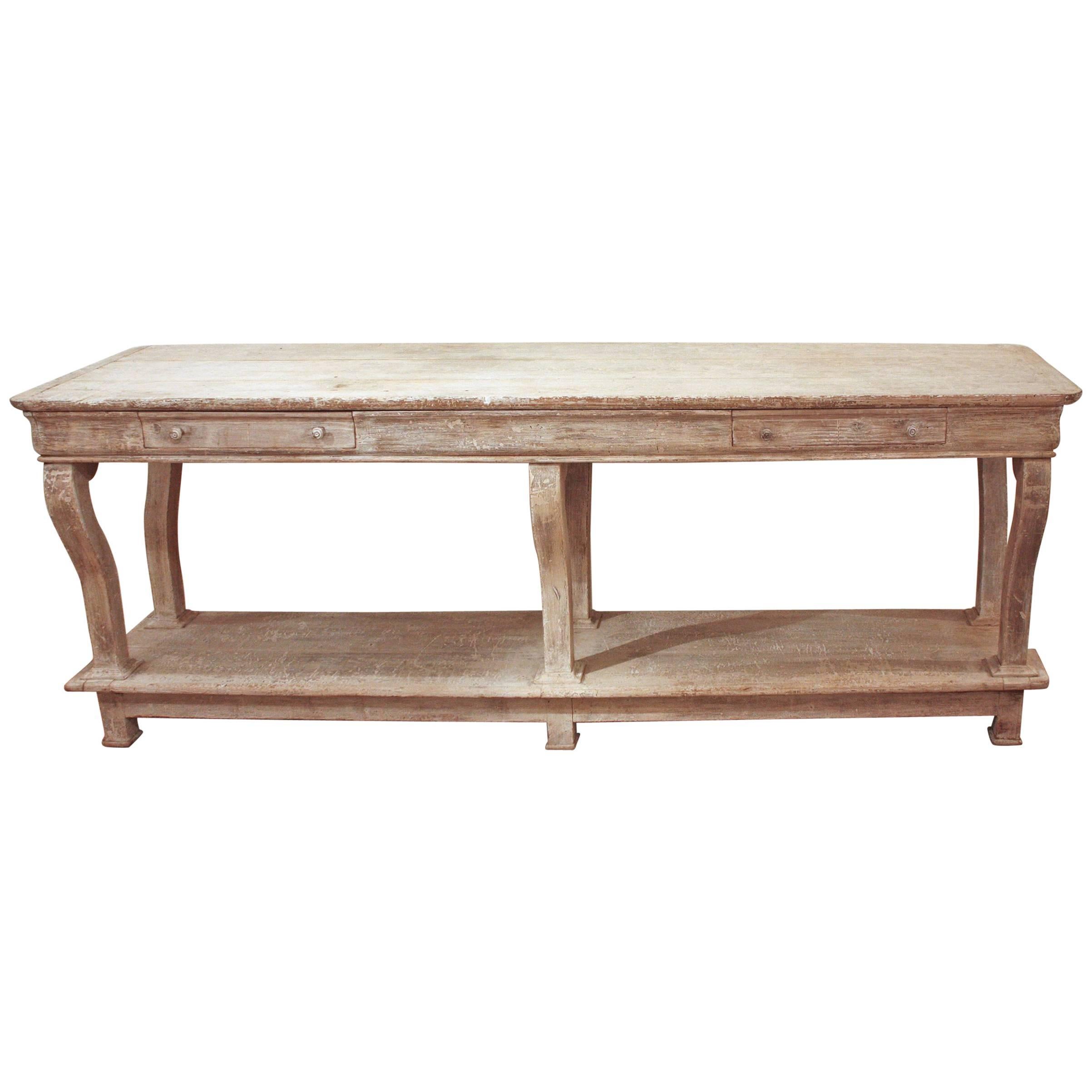 Painted Country French Console Table / Buffet