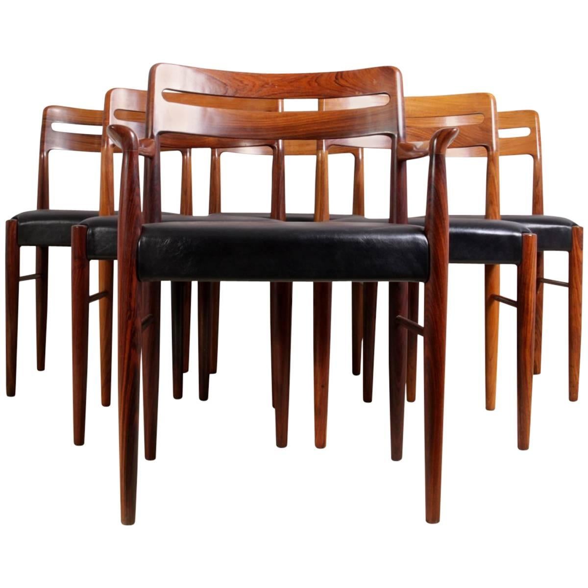 Set of Six Dining Chairs by H W Klein for Bramin