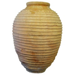 19th Century Mediterranean Terracotta Large Koroni Orcio Glazed Terracotta Jar