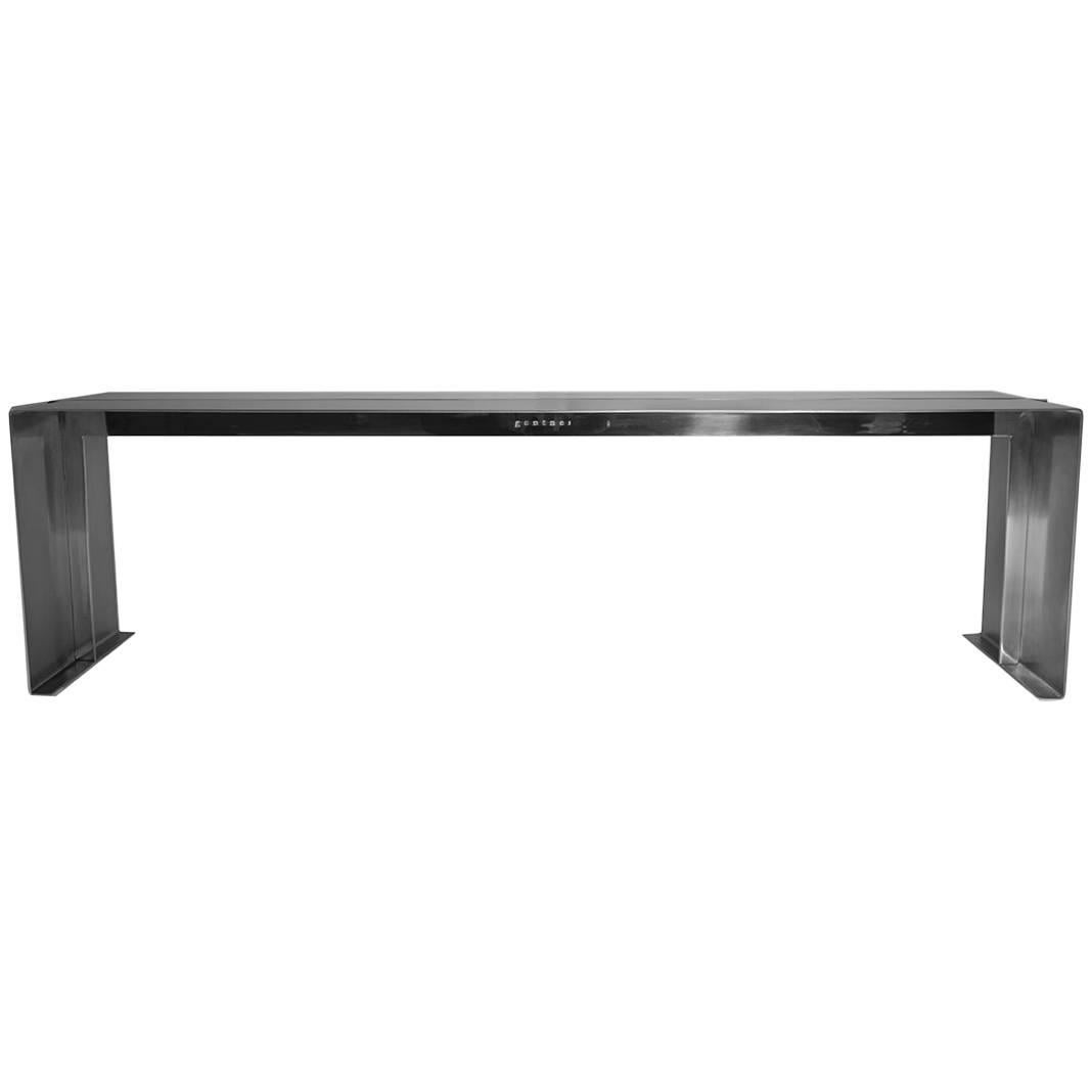 Bond Bench, Made of Polished and Brushed Stainless Steel, Handcrafted in Chicago For Sale