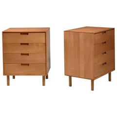 Pair of Chests of Drawers or Nightstands in Birch, USA, 1950s 12