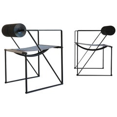 Pair of Seconda 602 Armchairs by Architect Mario Botta