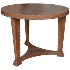 Art Deco Neoclassical Coffee or Side Table in Limed Oak by André Arbus 11