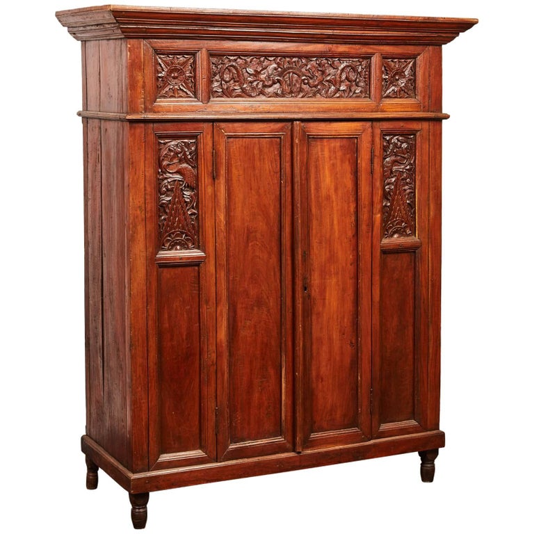 Rare 20th Century Indonesian Carved Teak at 1stDibs