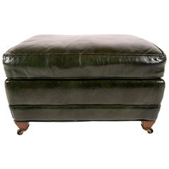 Vintage Regency Leather Footstool 12