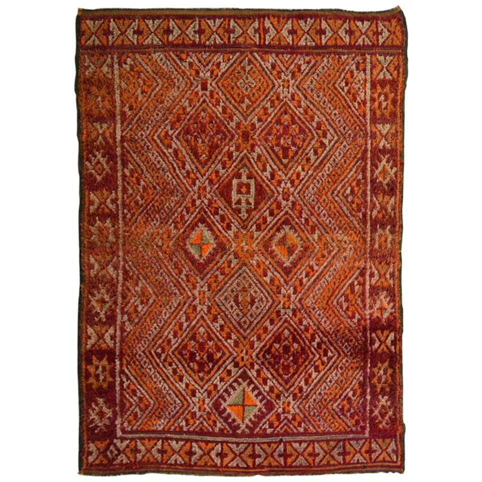Mid-20th Century Moroccan Berber Rug For Sale
