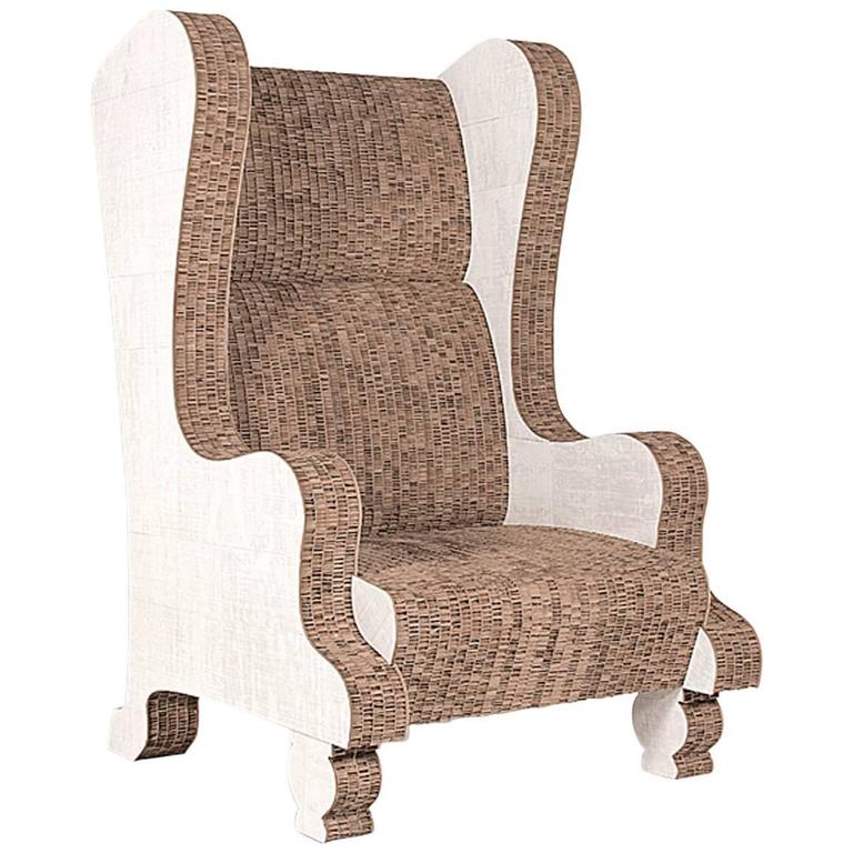 Cardboard King Armchair in Recycled Cardboard For Sale at 1stdibs