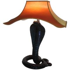 Cobra Table Lamp Tommaso Barbi Italian Design, 1970s