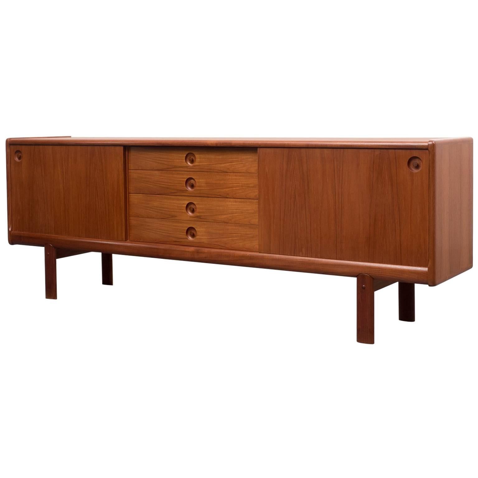 High-Quality 1970s Sideboard by Bramin, Teak Made in Denmark For Sale