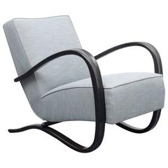 Classic Armchair, Version H 269 by Jindrich Halabala, Reupholstered
