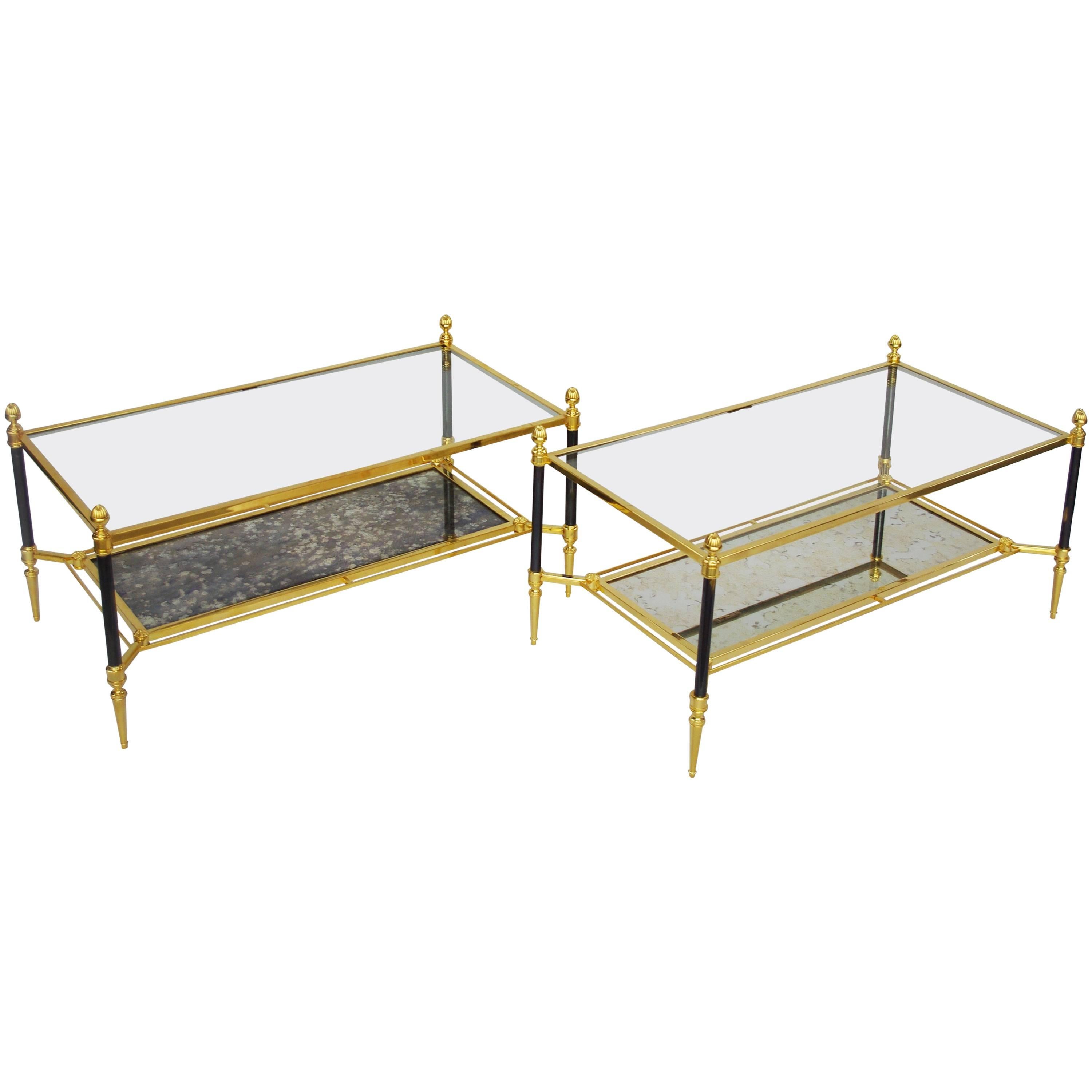 Pair of Louis XVI Style Maison Jansen Coffee Tables, 1960 Period