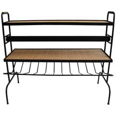 Vintage Combined Shelving/Magazine Rack by Jacques Adnet
