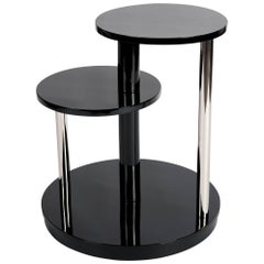 Black Lacquered French Art Deco Coffee Table or Side Table