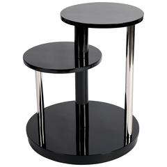 Black Lacquered French Art Deco Coffee Table or Side Table 5