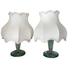 Pair of Bedroom Lamps, Attributed to Max Ingrand for Fontana Arte, 20th Century