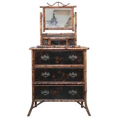 Superb 19th Century, English Bamboo Cottage Dresser