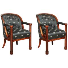 Pair Biedermeier Armchairs 10