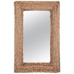 Basket Weave Framed Mirror, French, circa 1970