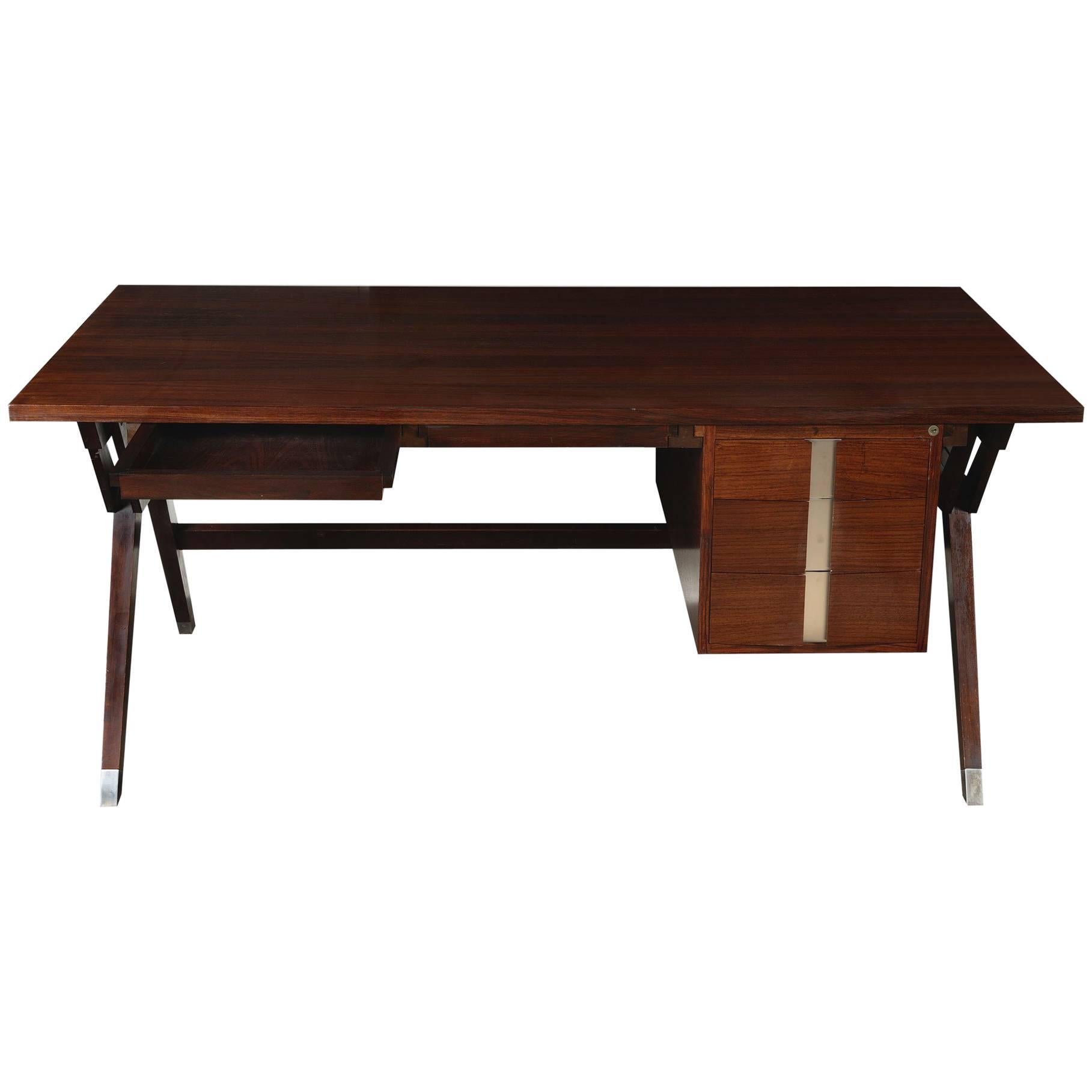 Large Flat Desk by Ico Parisi, 1958 for Mim Roma, Italy For Sale