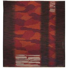 Mid-Century Scandinavian Rug by Alice Lund, Signed