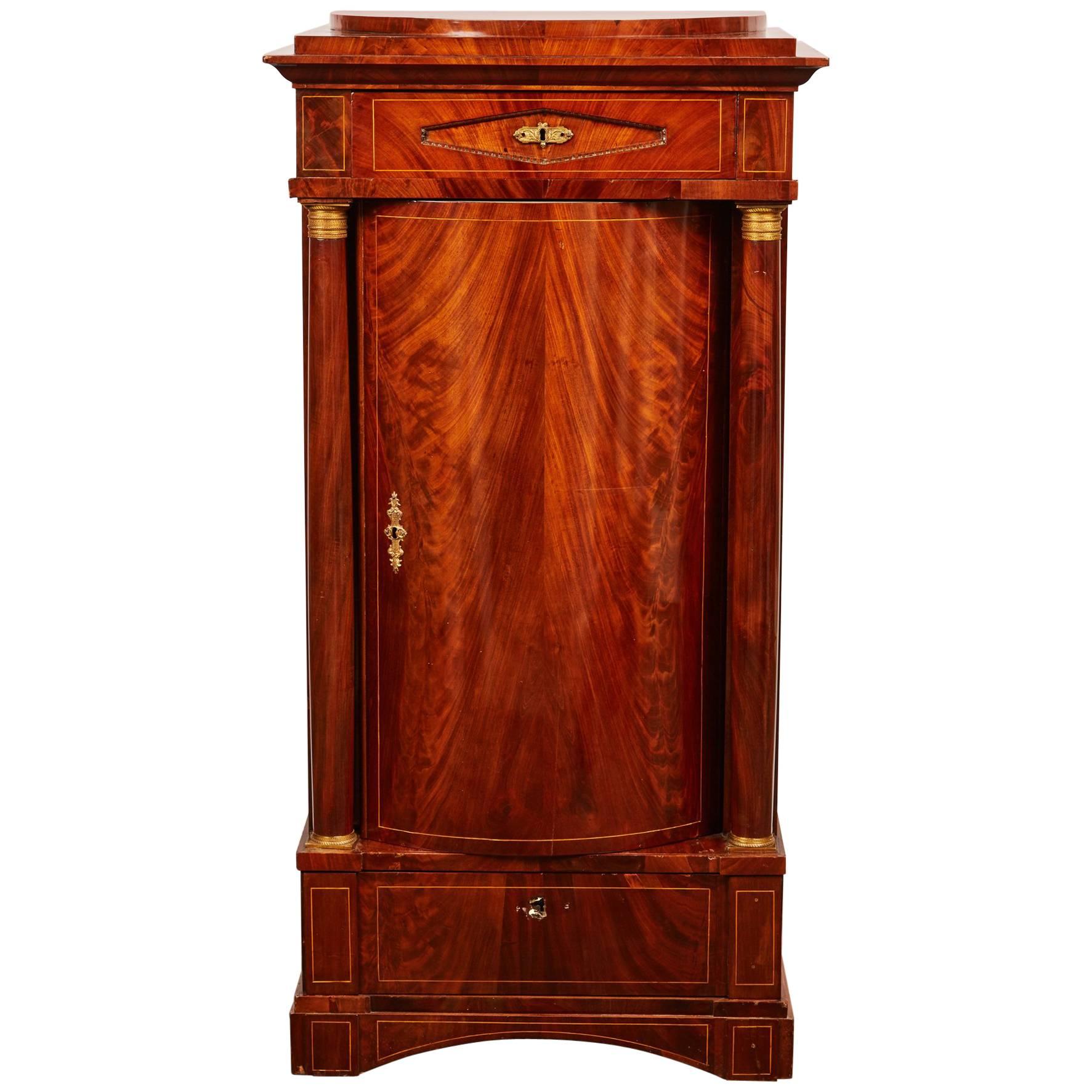 19th Century Danish Mahogany Empire Cabinet For Sale