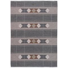 Vintage Swedish Flat-Weave Rug by Ingegerd Silow 11