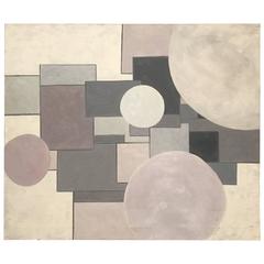 Shades of Pink and Grey Geometric Shape Acrylic Painting by George Mullen 7