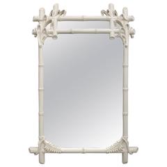 Hollywood Regency Style Faux Bamboo Mirror by Gampel-Stoll, circa 1970s