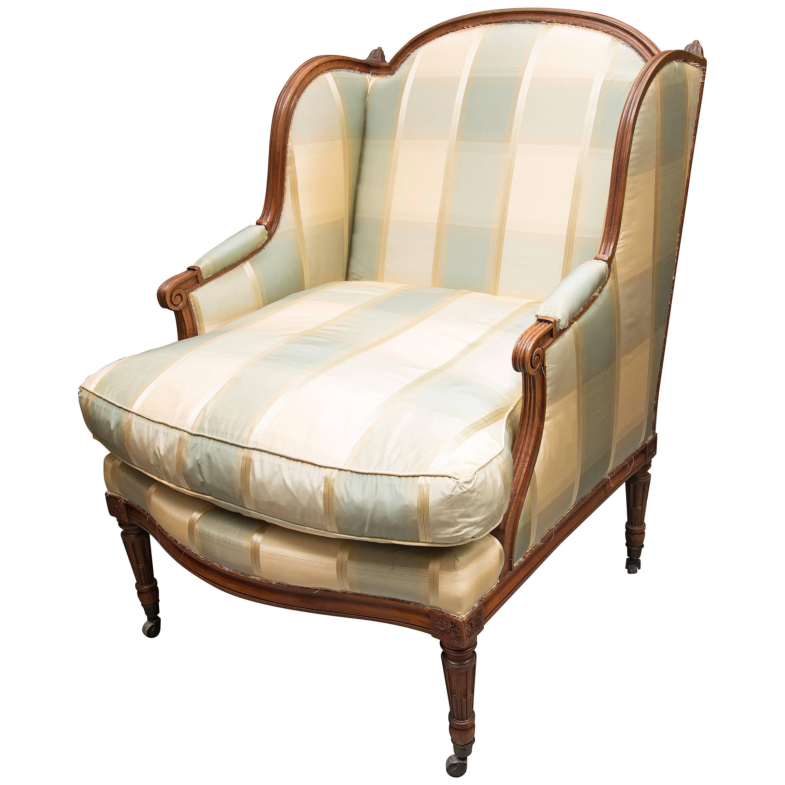 Louis XVI Style Upholstered Chaise