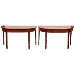 Pair of George III Mahogany Console Tables