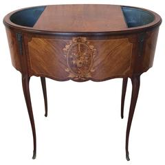 Italian Style Marquetry Jardenier Side Table 9