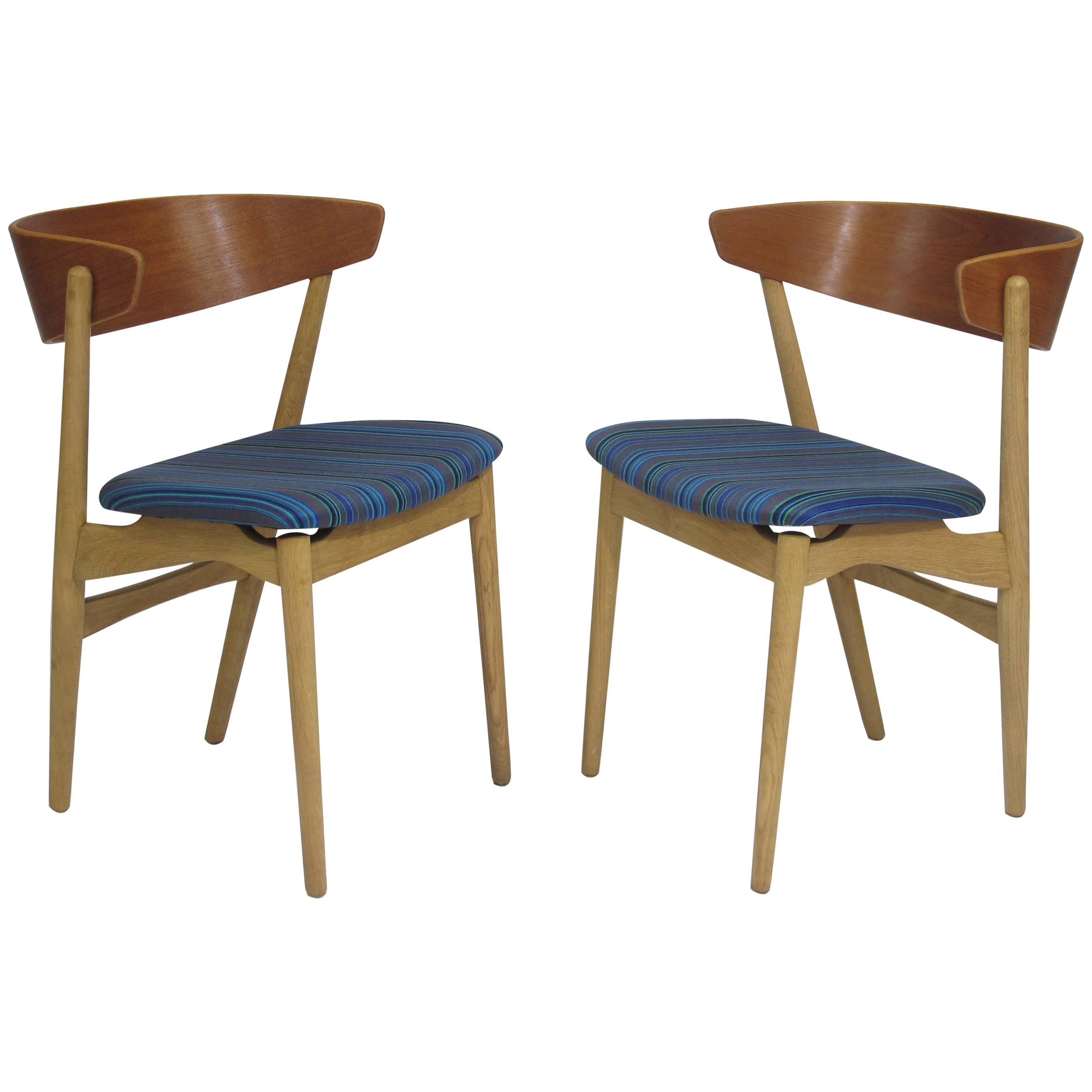 Bramin Danish Dining Chairs of Teak and Oak