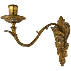 19th Century Gilt Bronze Candle Sconce