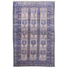 Vintage Tribal Persian Rug in Purple Tones with Multi-Medallions 
Ornate Border