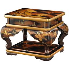 Meiji Period Gold Lacquer Two-Tiered Stand 10