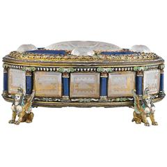 Viennese Rock Crystal and Silver Gilt Box