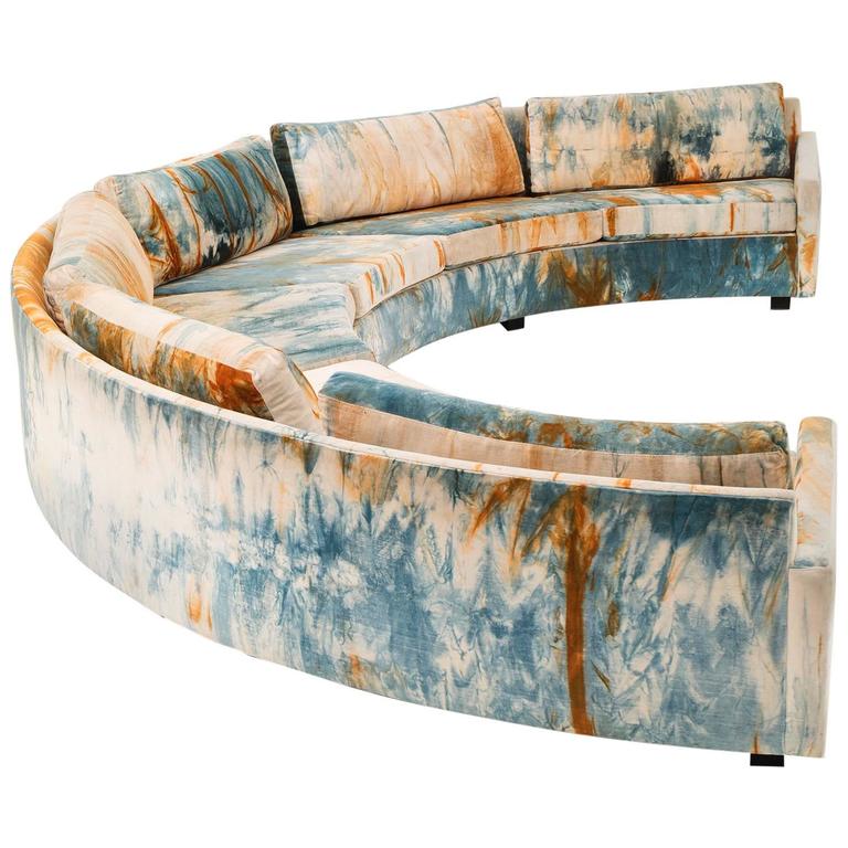Rare Milo Baughman Sectional Sofa at 1stDibs | tie dye sofa, tie dye ...