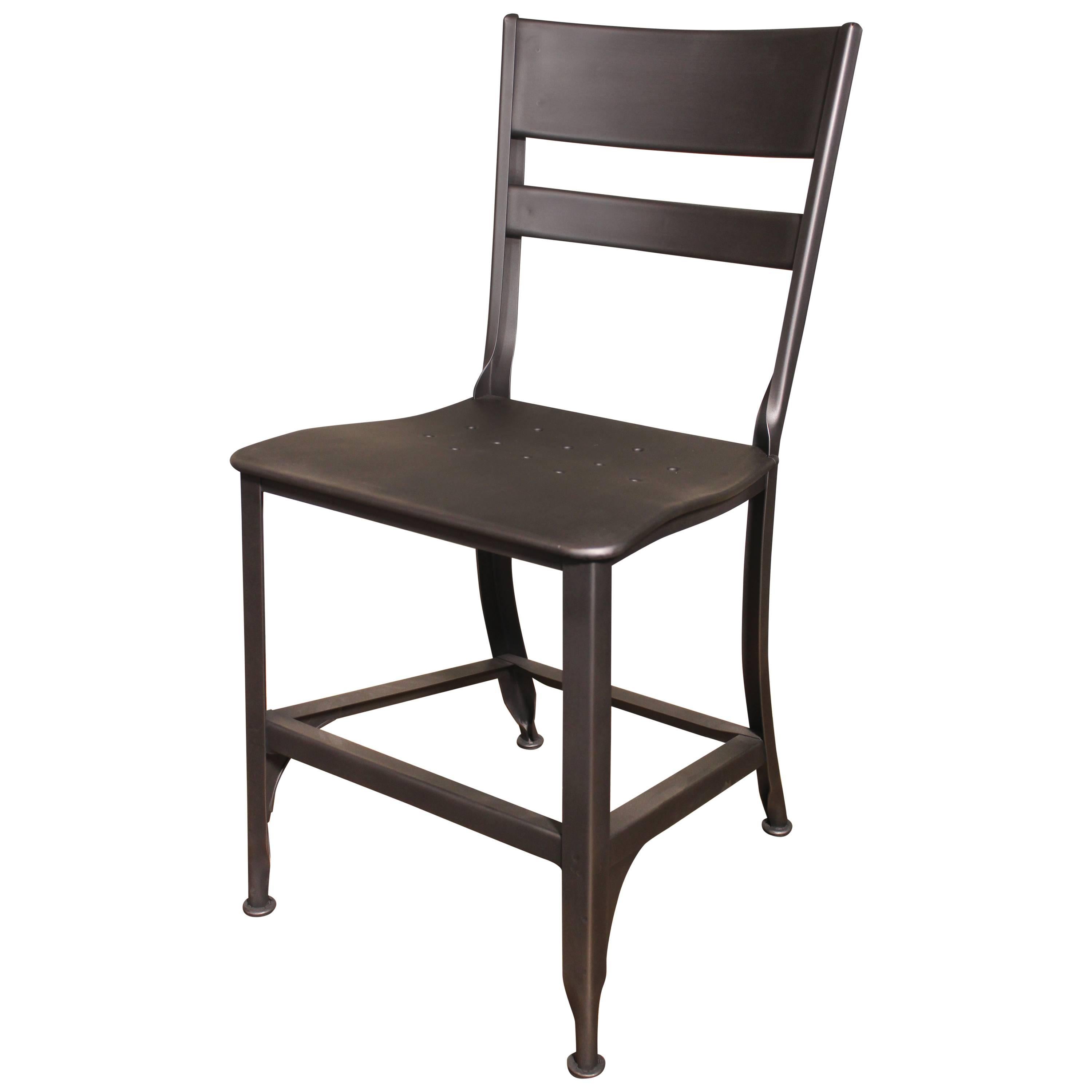 Dining Chair, Seat Vintage Industrial Mid Century Modern Steel / Metal Toledo 