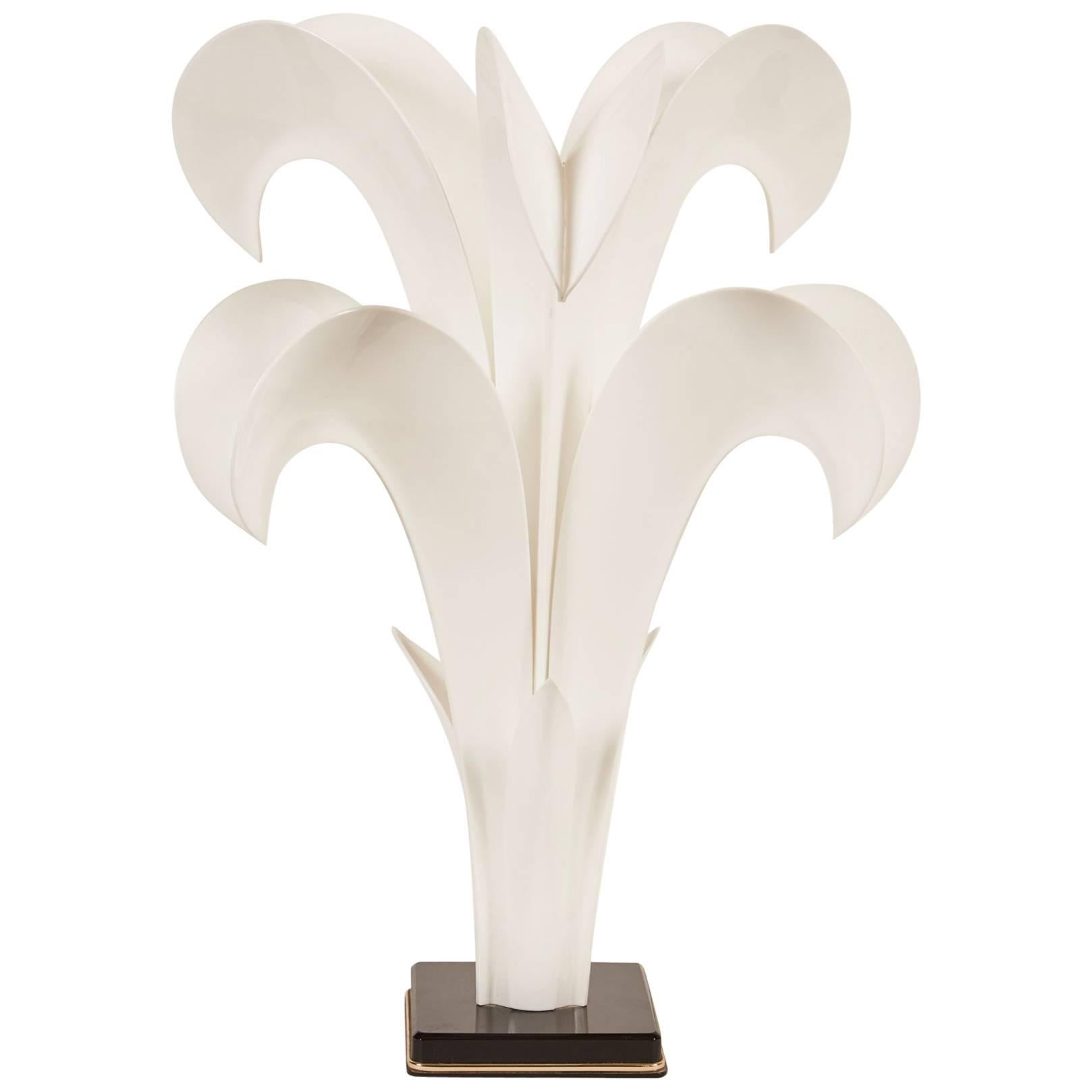 20th Century Maison Rougier Floriform Table Lamp