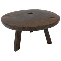 19th Century Wooden Stool/Low Table