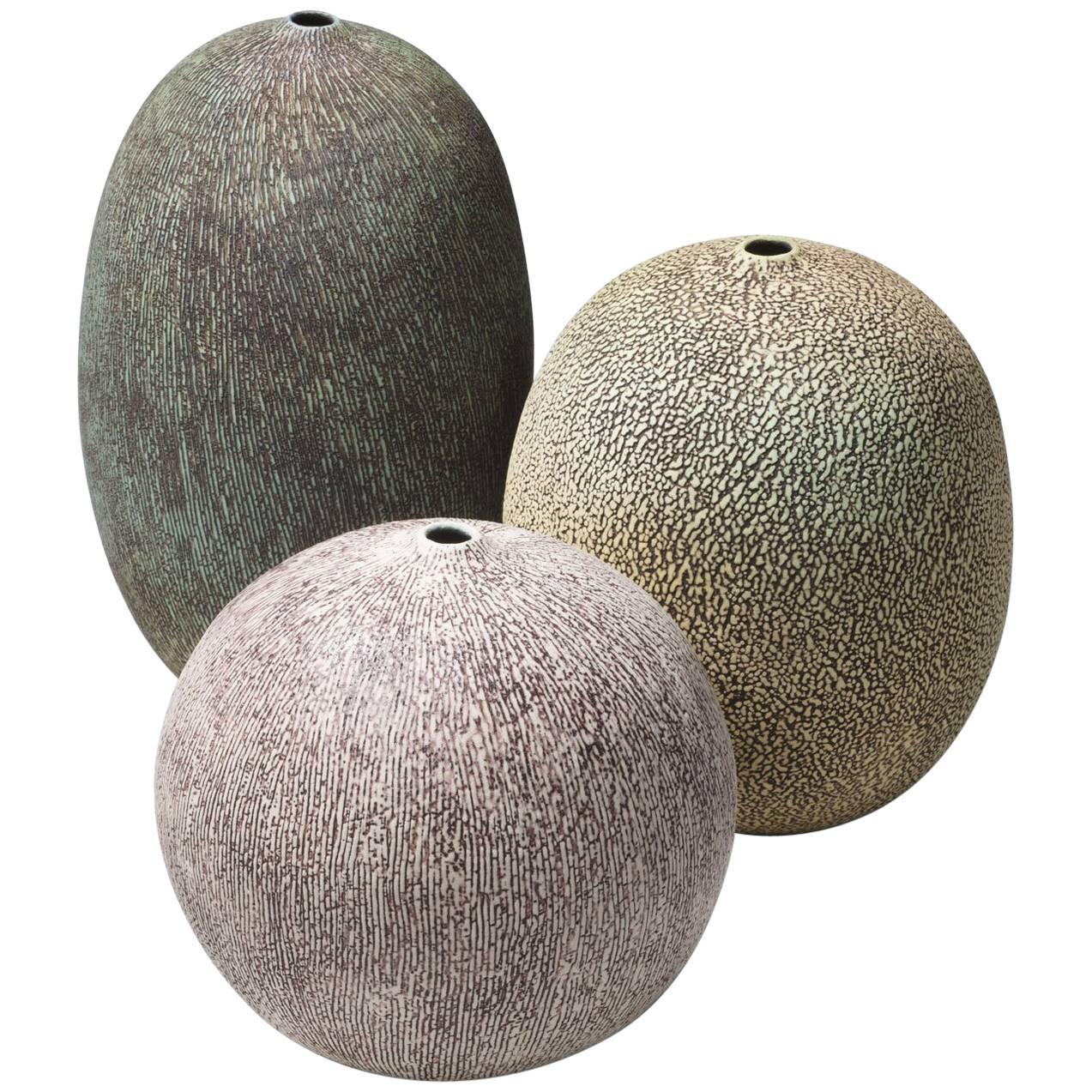 Groupe de vases uniques d'Erna Aaltonen