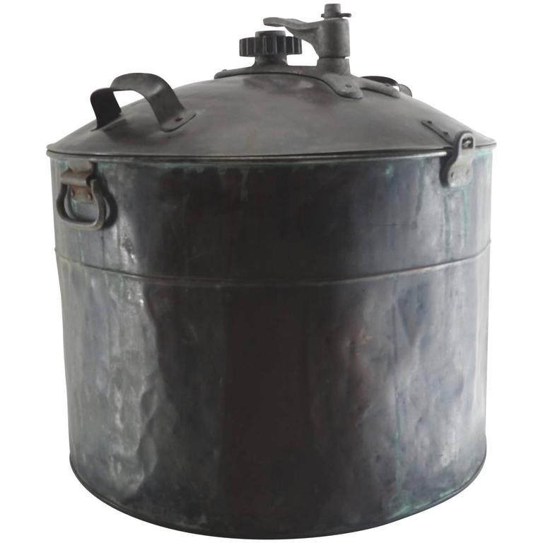 Early 19th Century French Antique Round Copper Still For Sale at 1stdibs