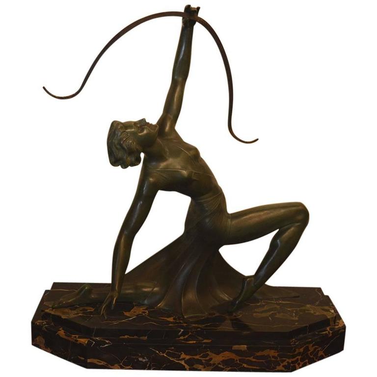 Art Deco Bronze Archer Statue For Sale at 1stdibs