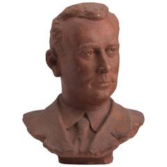 Terracotta Bust of Gentleman, circa 1930 2