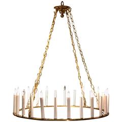 24-Light French Modern Brass Circular Chandelier 7